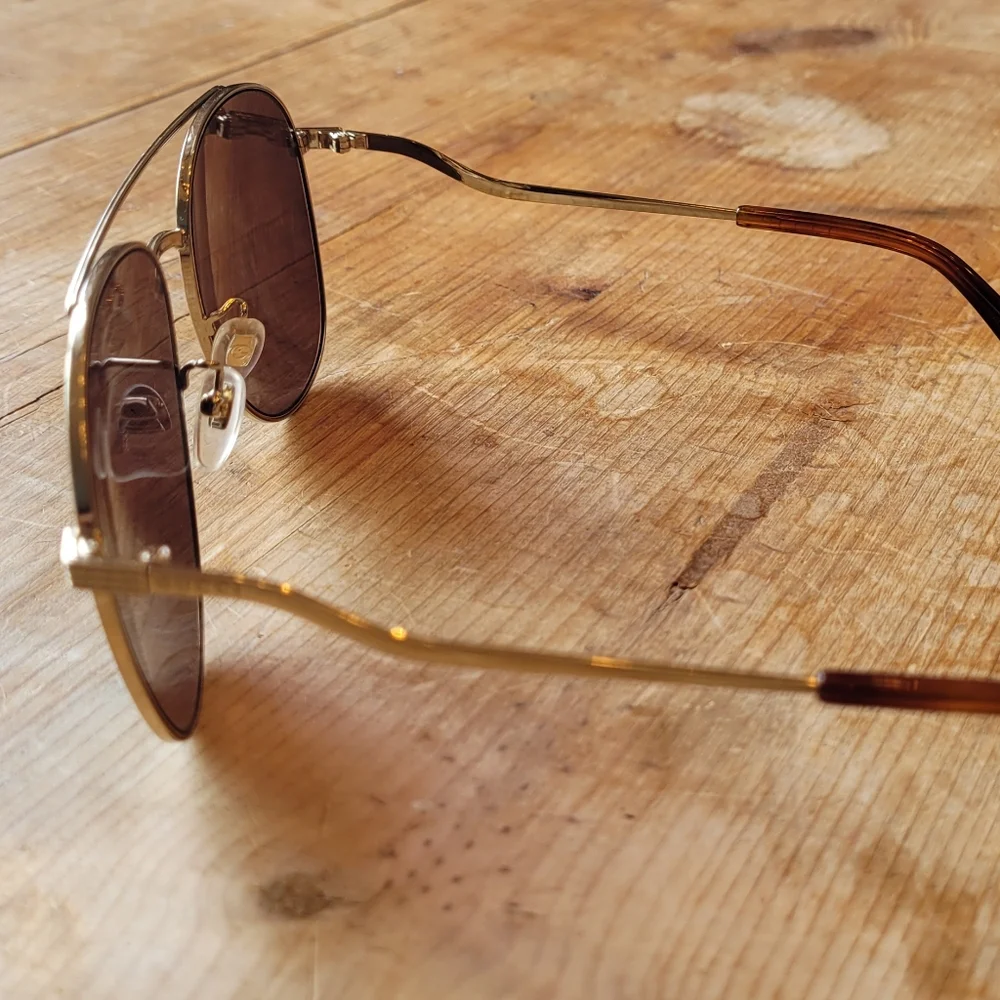 GUCCI Aviator Gold - Brown Sunglasses